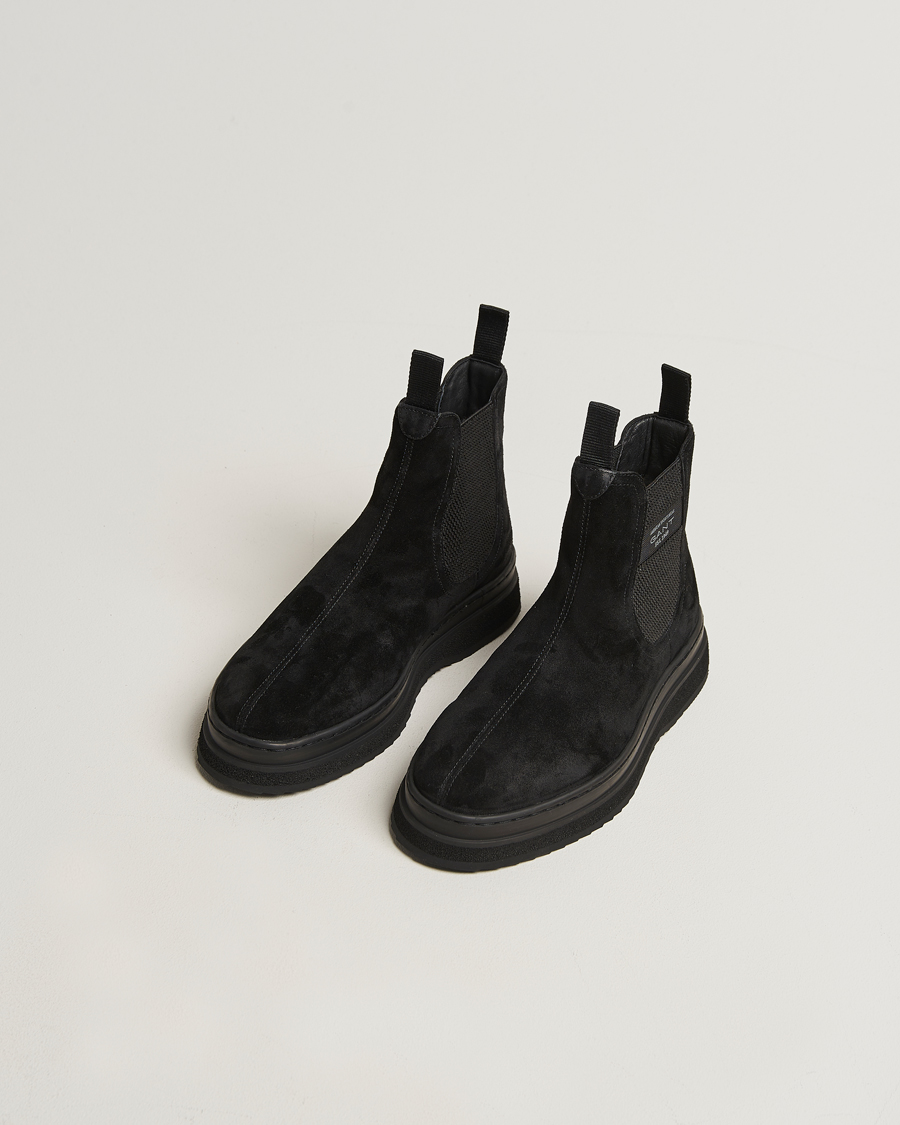 Homme | Bottes | GANT | Blistown Shearling Suede Chelsea Boot Black