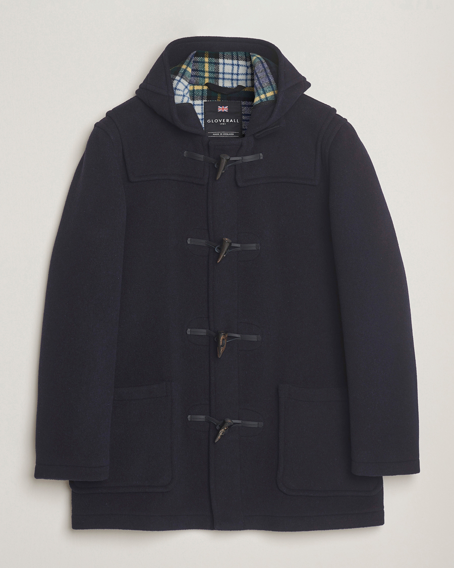 Homme | Manteaux Et Vestes | Gloverall | Mid Length Duffle Coat Black/Royal Stewart