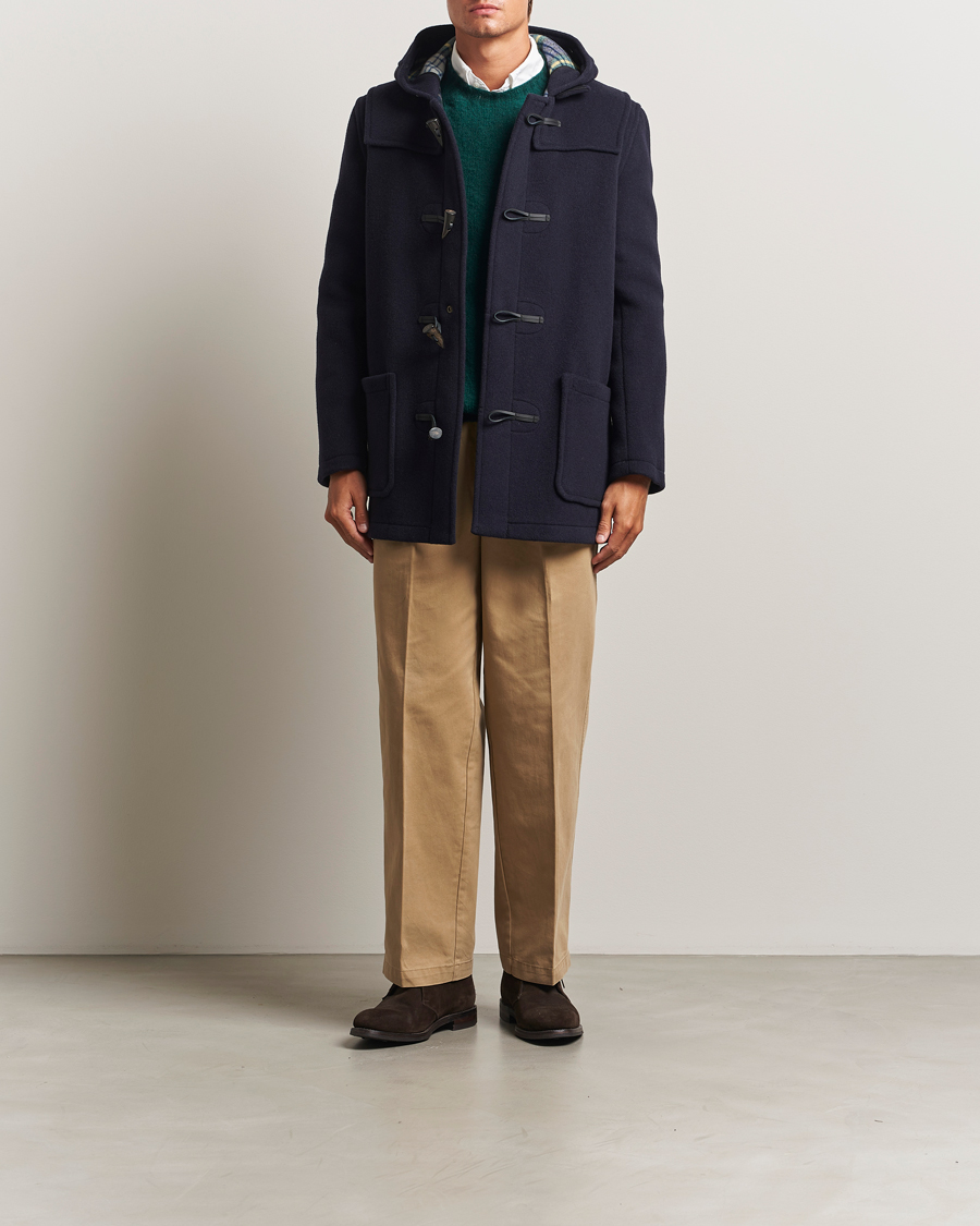 Homme | Manteaux Et Vestes | Gloverall | Mid Length Duffle Coat Black/Royal Stewart