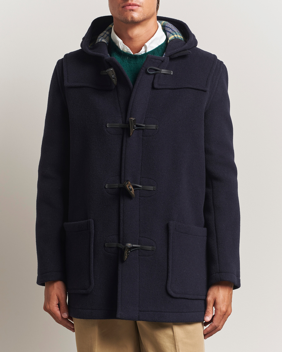 Homme | Manteaux Et Vestes | Gloverall | Mid Length Duffle Coat Black/Royal Stewart