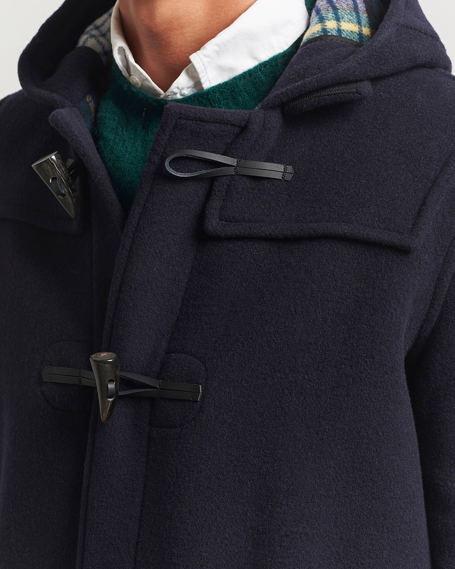 Homme | Manteaux Et Vestes | Gloverall | Mid Length Duffle Coat Black/Royal Stewart
