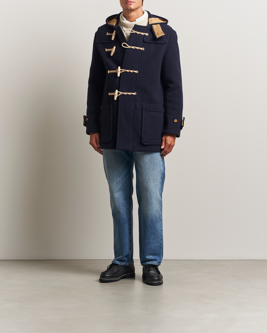 Heren | Jassen | Gloverall | Mid Length Monty Union Jack Duffle Coat Navy