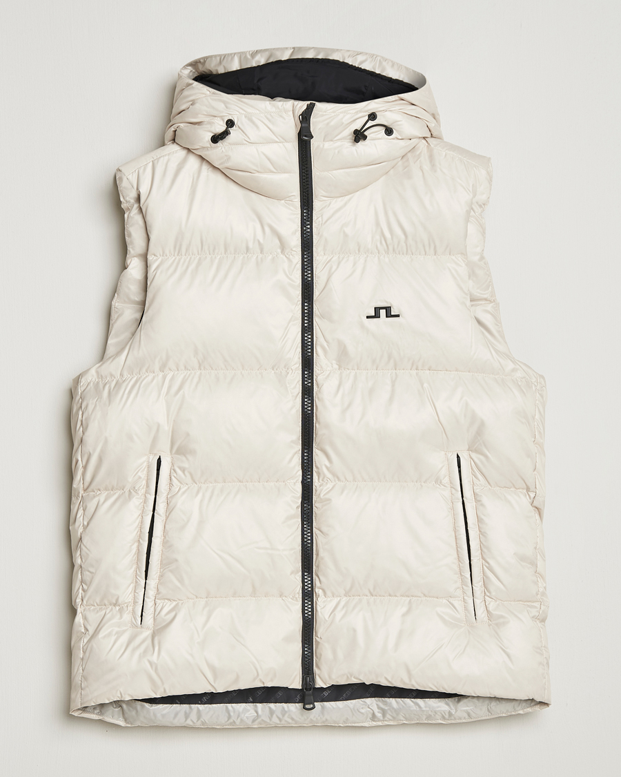 Heren | Jassen | J.Lindeberg | Daryl Down Hooded Vest Moonbeam