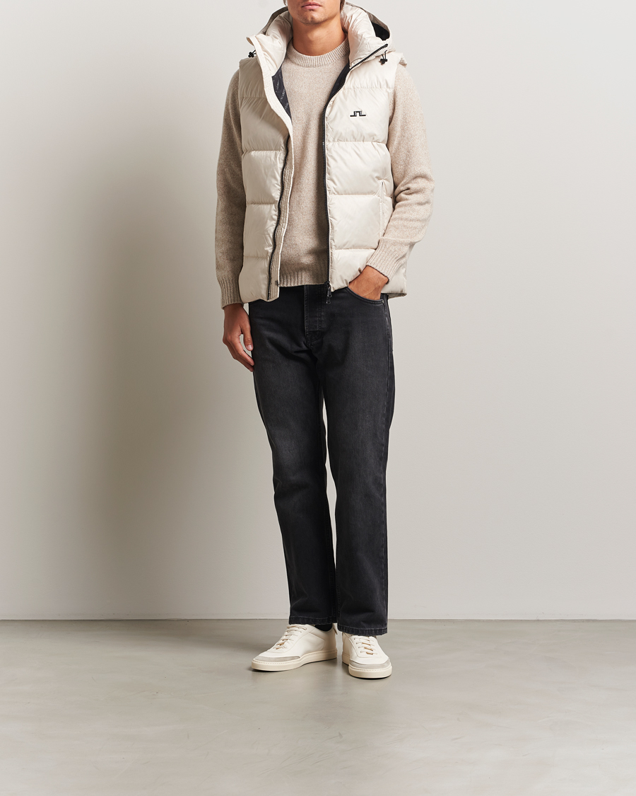 Homme | Gilets | J.Lindeberg | Daryl Down Hooded Vest Moonbeam