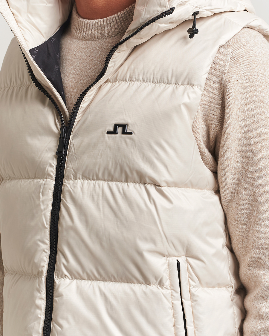 Heren | Jassen | J.Lindeberg | Daryl Down Hooded Vest Moonbeam