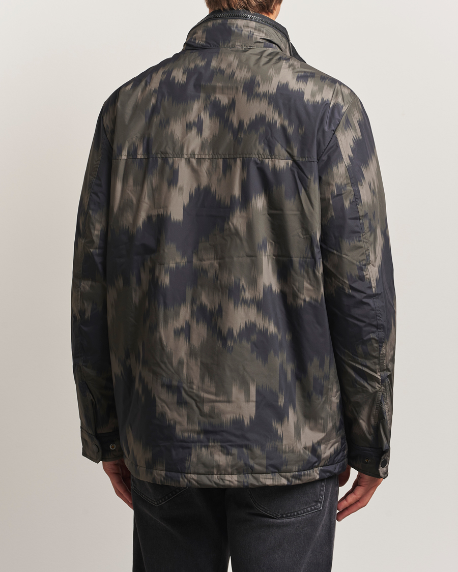 Heren | Jassen | J.Lindeberg | Aiden 2L Padded Printed Field Jacket Wrap Forest