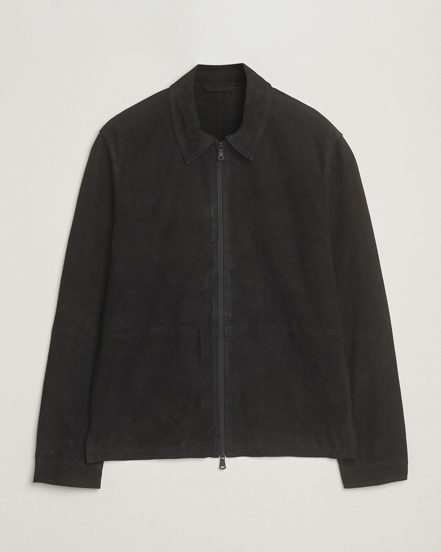 Homme | Manteaux Et Vestes | J.Lindeberg | Jase Suede Overshirt Black