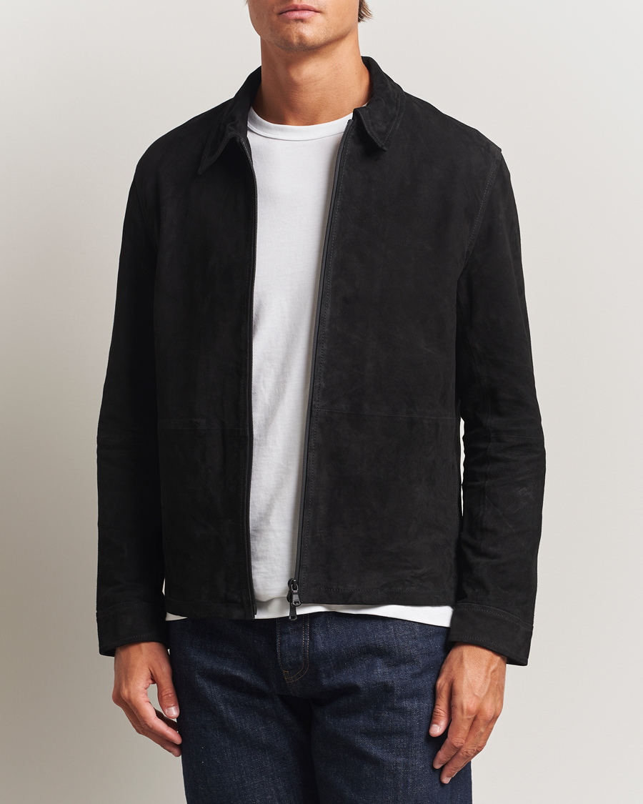 Homme | Manteaux Et Vestes | J.Lindeberg | Jase Suede Overshirt Black
