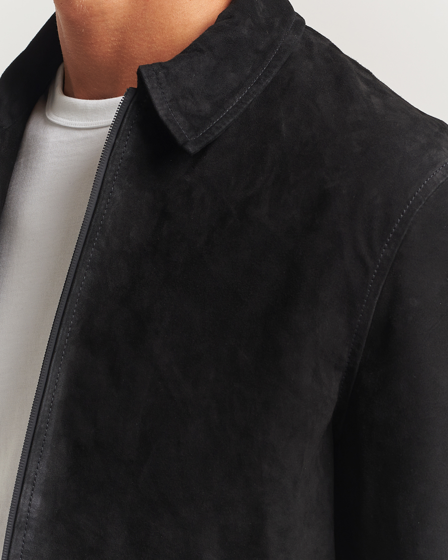Homme | Manteaux Et Vestes | J.Lindeberg | Jase Suede Overshirt Black