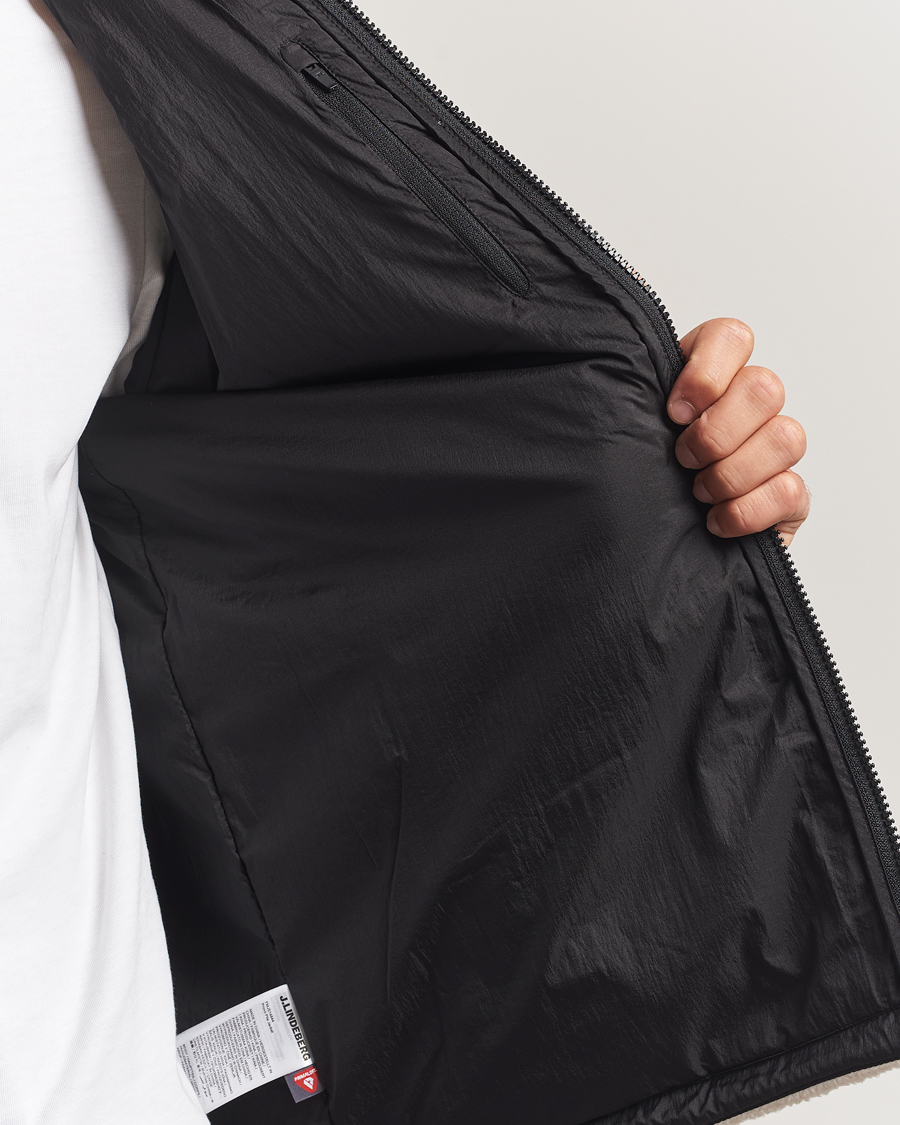 Homme | Pulls Et Tricots | J.Lindeberg | Provo Pile Hooded Full Zip Moonbeam