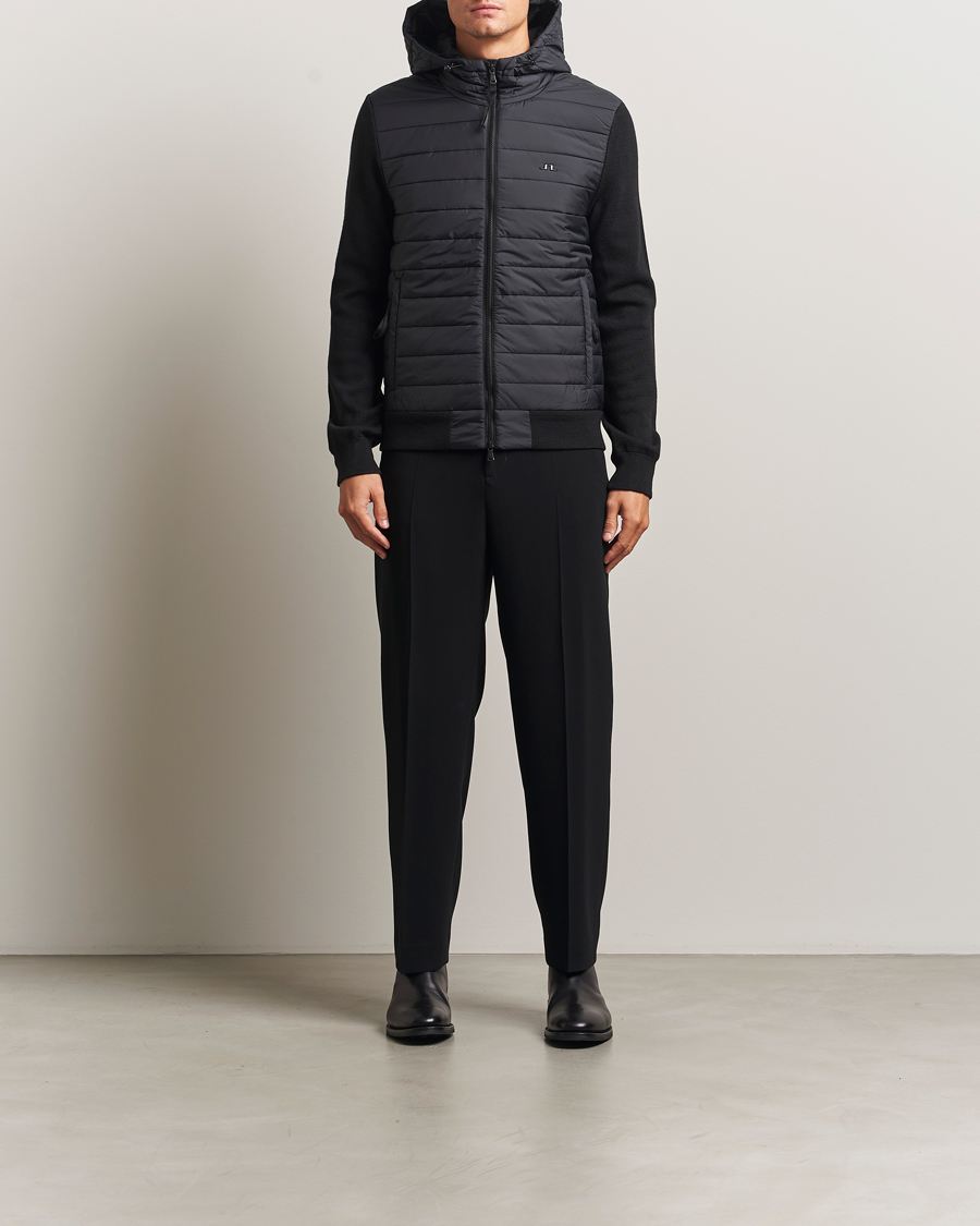 Heren | Jassen | J.Lindeberg | Thorn Hooded Hybrid Jacket Black