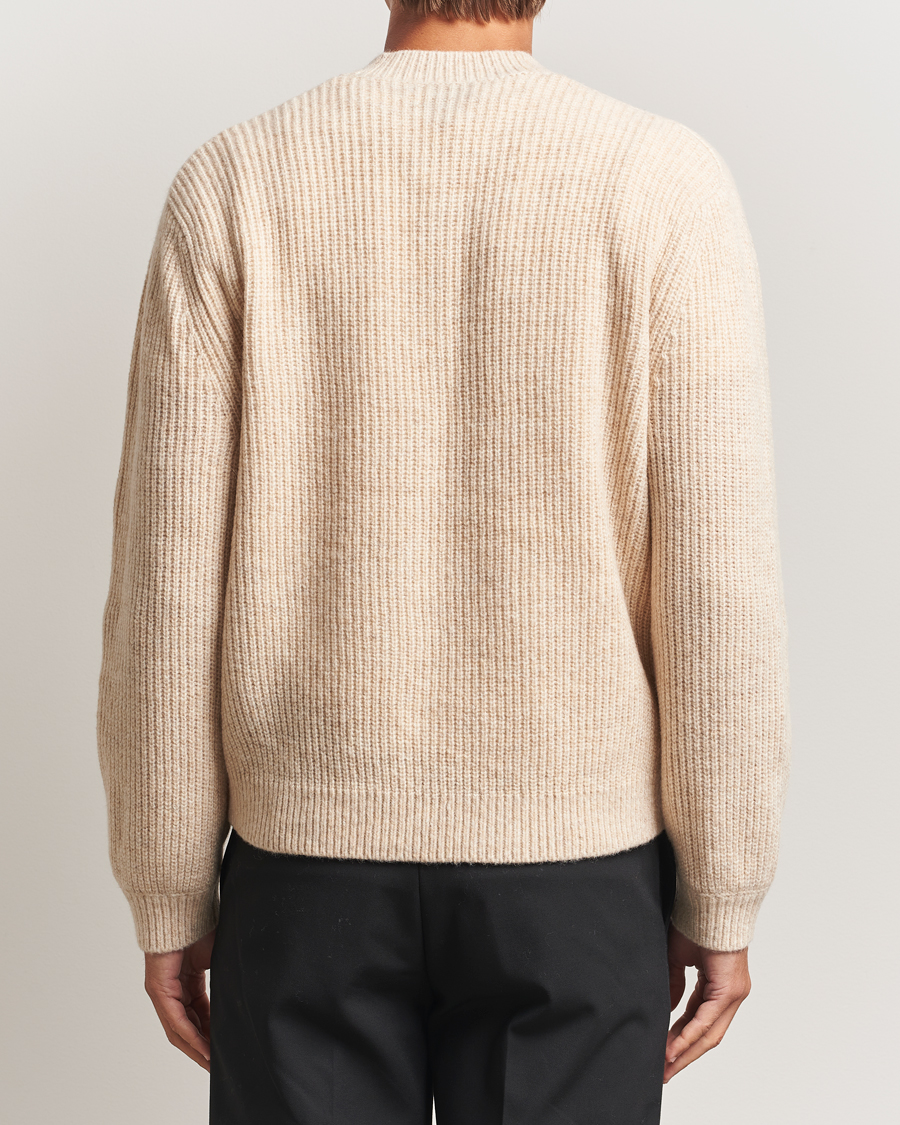 Homme | Pulls Et Tricots | J.Lindeberg | Vitor Wool Heavy Knitted V-Neck Moonbeam Melange