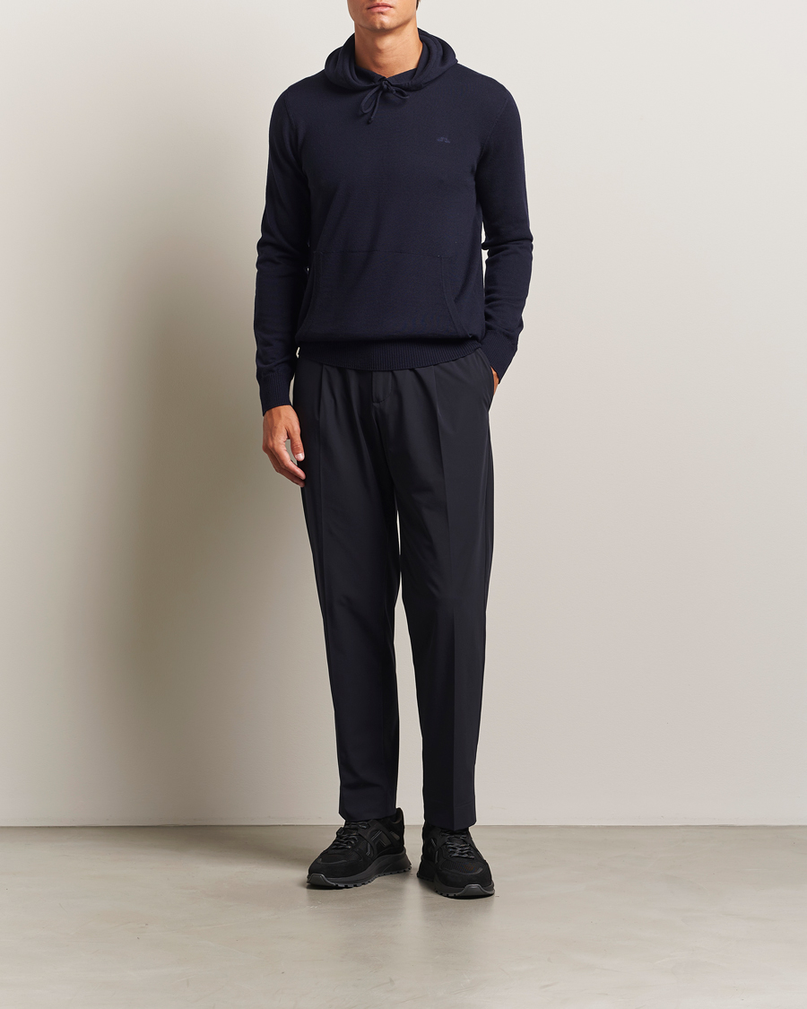 Homme | Pulls Et Tricots | J.Lindeberg | Karl Merino Hoodie Navy