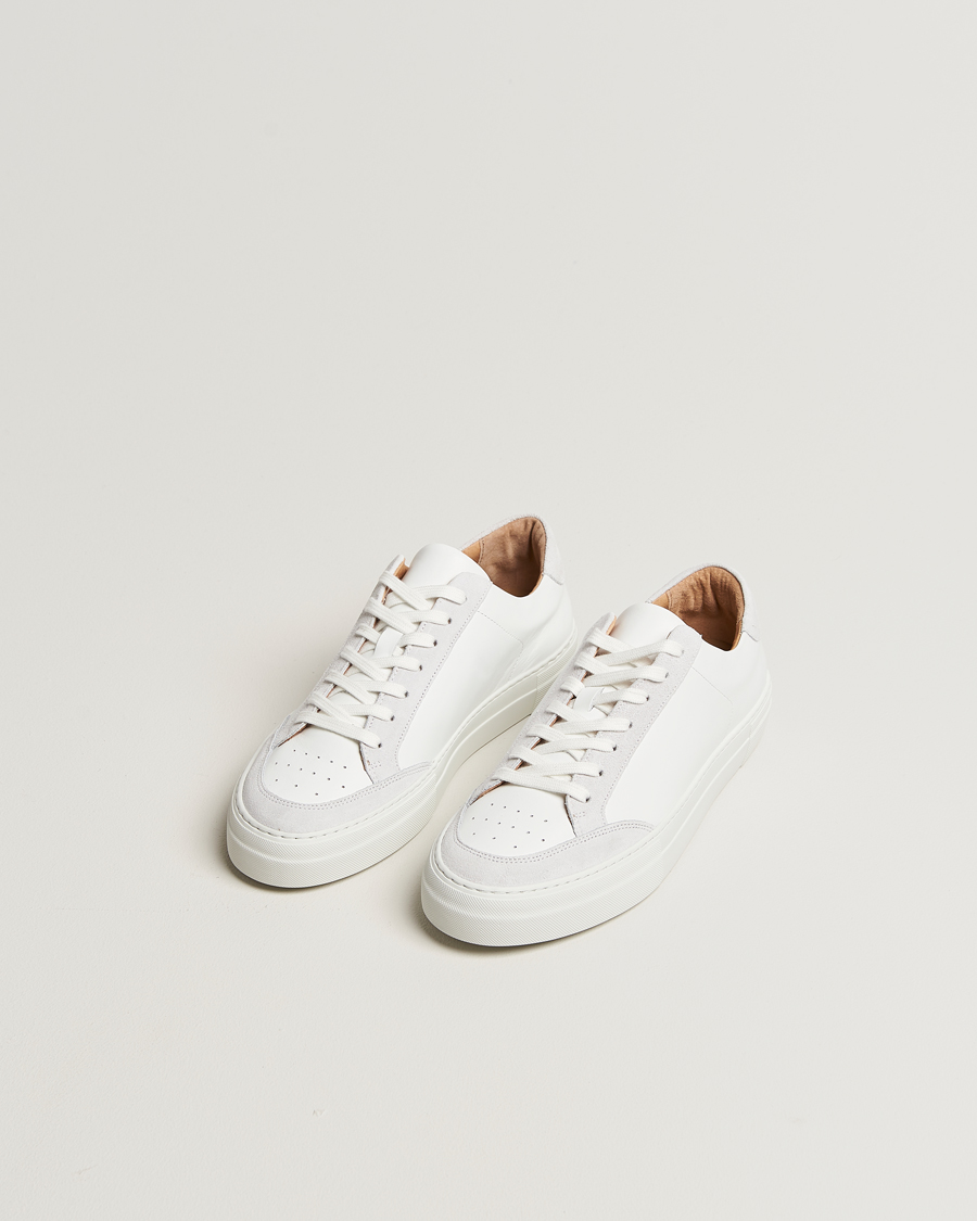 Homme | Baskets | J.Lindeberg | Art Signature Leather/Suede Sneaker White