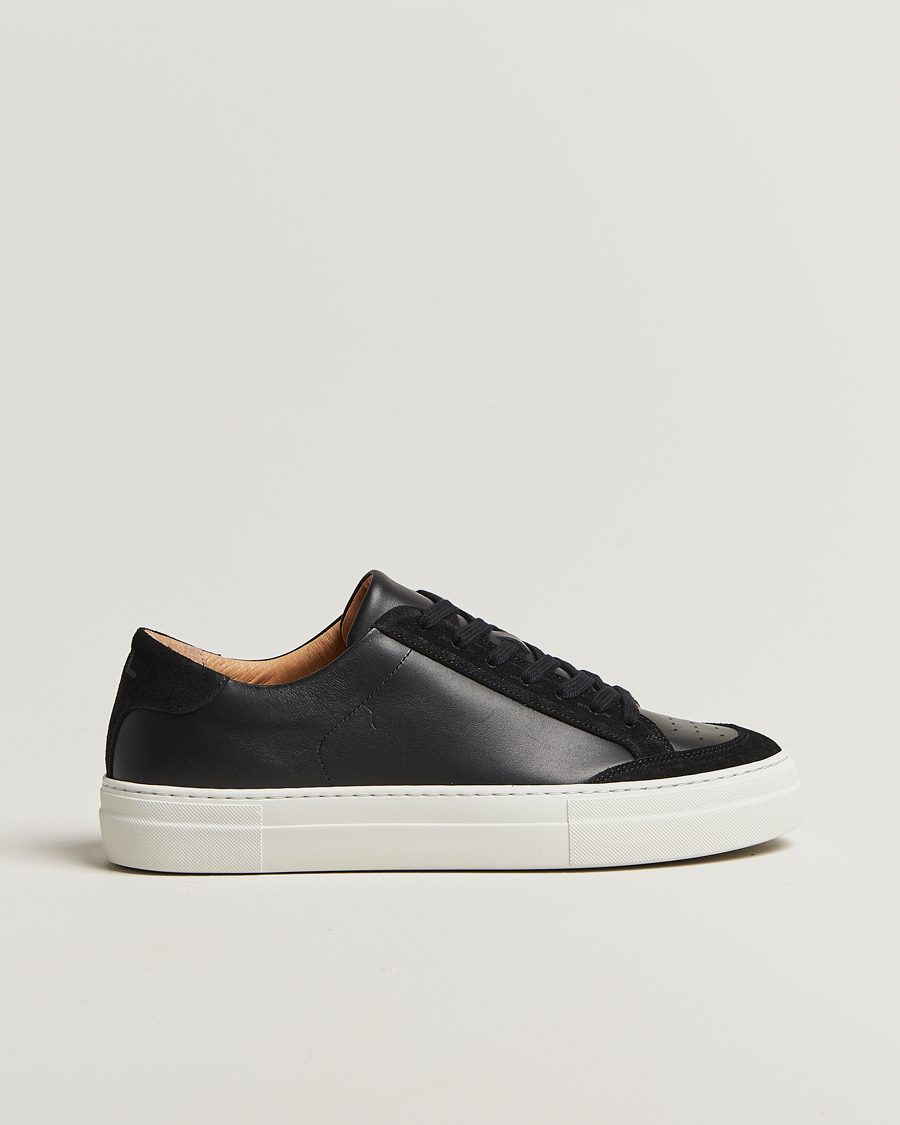 Homme | Baskets | J.Lindeberg | Art Signature Leather/Suede Sneaker Black