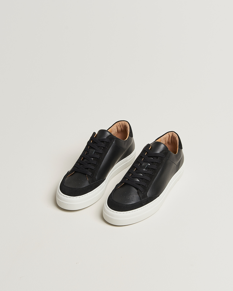 Homme | Baskets | J.Lindeberg | Art Signature Leather/Suede Sneaker Black