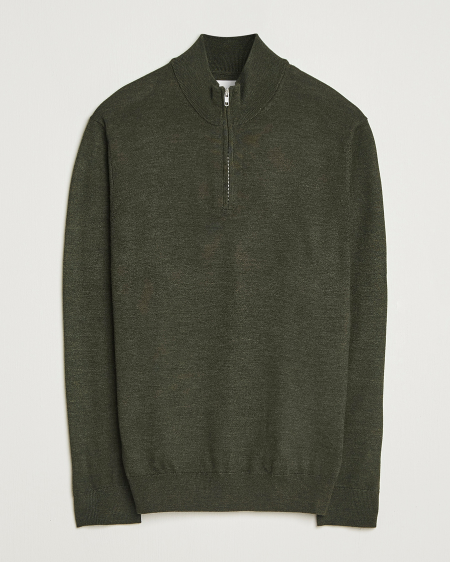 Heren | Truien | NN07 | Sergio Merino Half Zip Dark Army