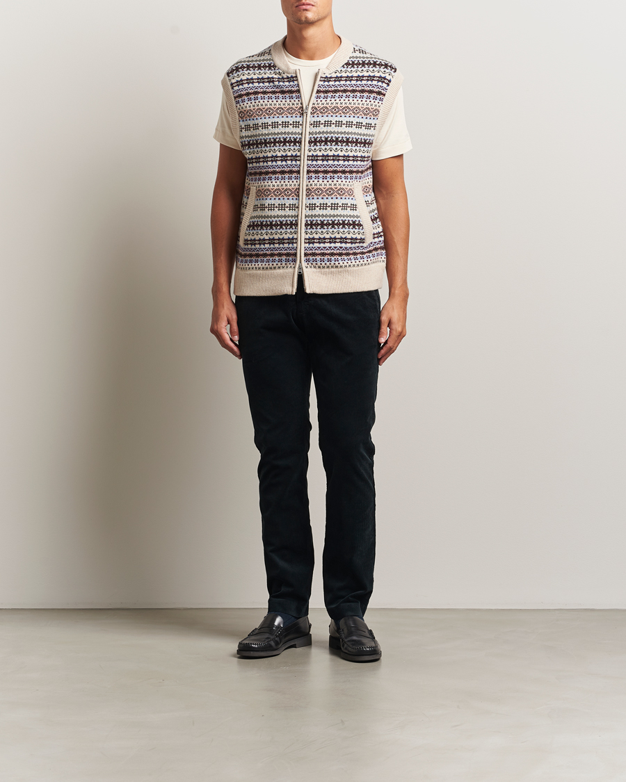 Heren | Truien | NN07 | Robbie Fairisle Full Zip Vest Multi