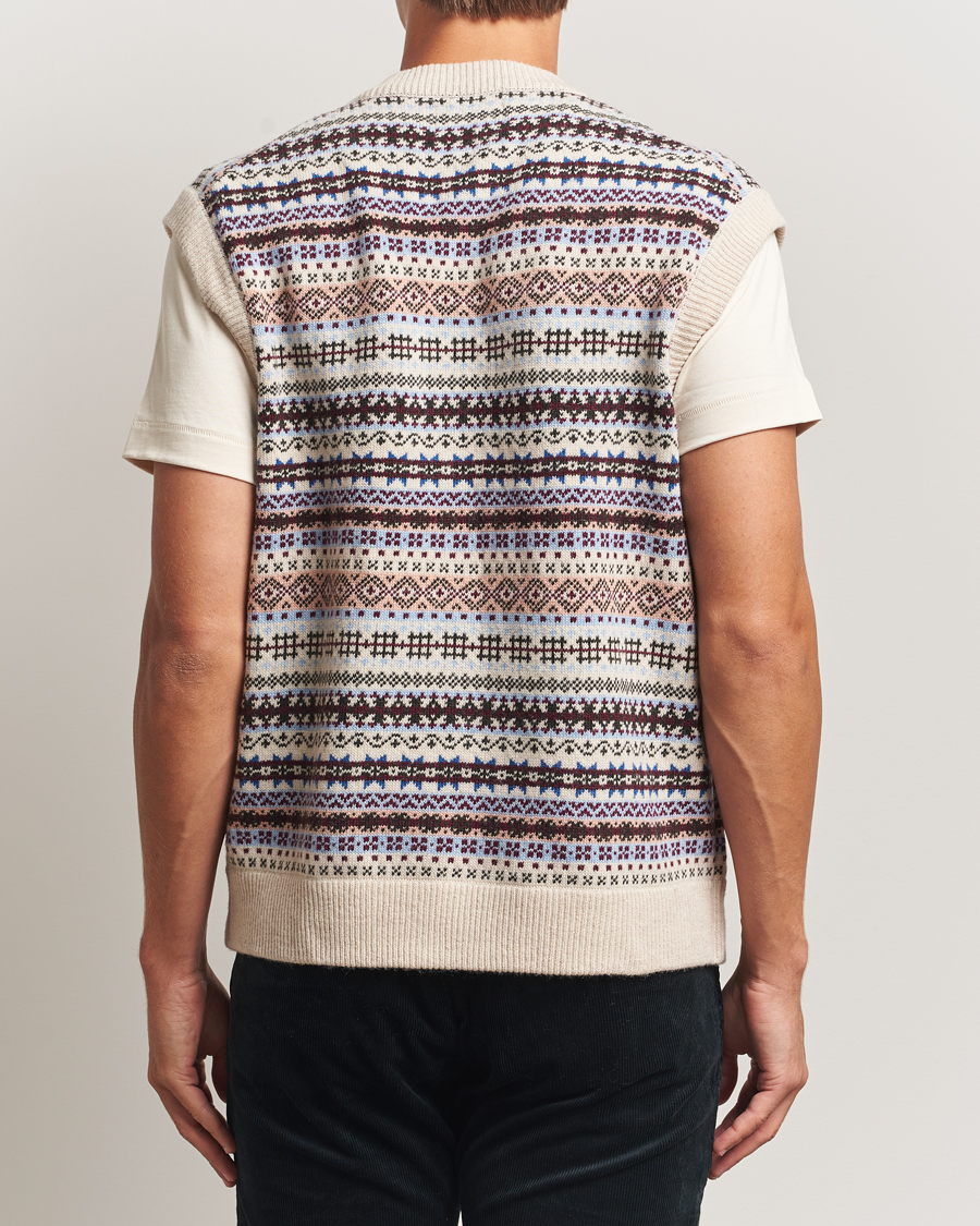 Heren | Truien | NN07 | Robbie Fairisle Full Zip Vest Multi