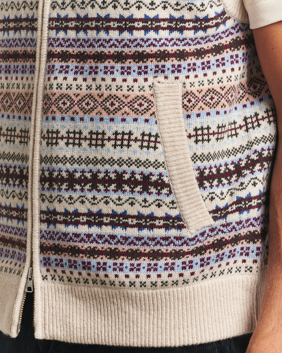Heren | Truien | NN07 | Robbie Fairisle Full Zip Vest Multi