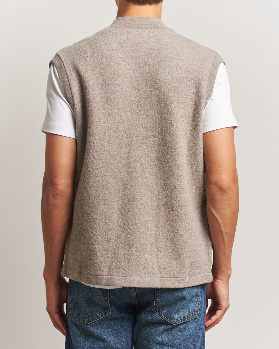 Homme | Pulls Et Tricots | NN07 | Boiled Wool Vest Khaki Beige