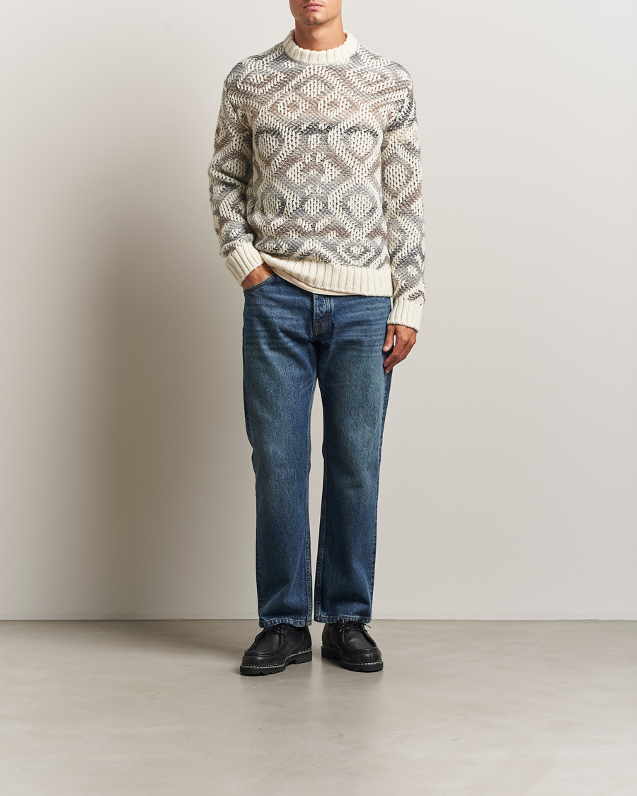 Heren | Truien | NN07 | Brady Heavy Knitted Sweater Ivory Multi