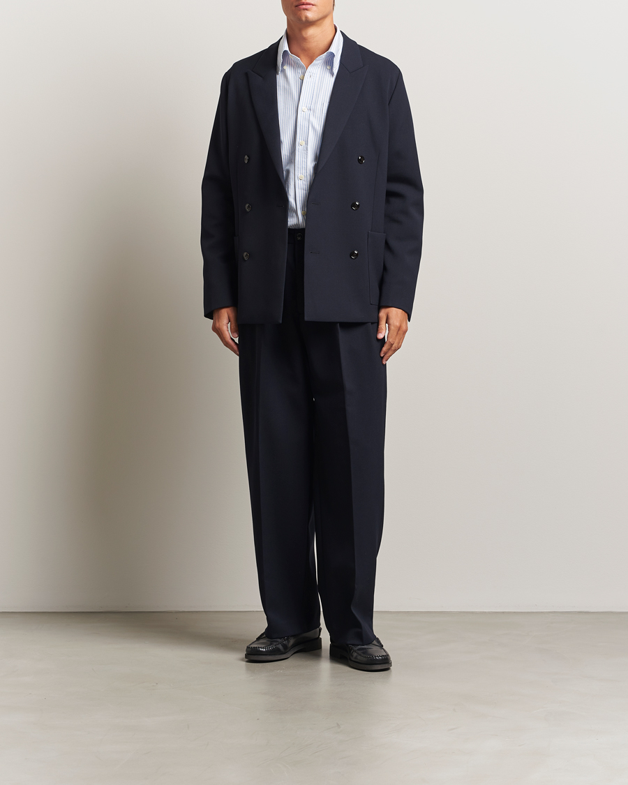 Heren | Blazers | NN07 | Jordin Wool Double Breasted Blazer Deep Navy