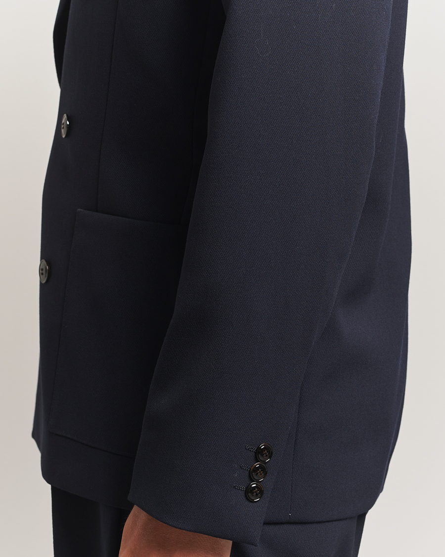 Homme | Blazers | NN07 | Jordin Wool Double Breasted Blazer Deep Navy
