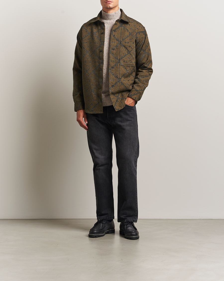 Homme | Chemises | NN07 | Adwin Printed Overshirt Green Multi