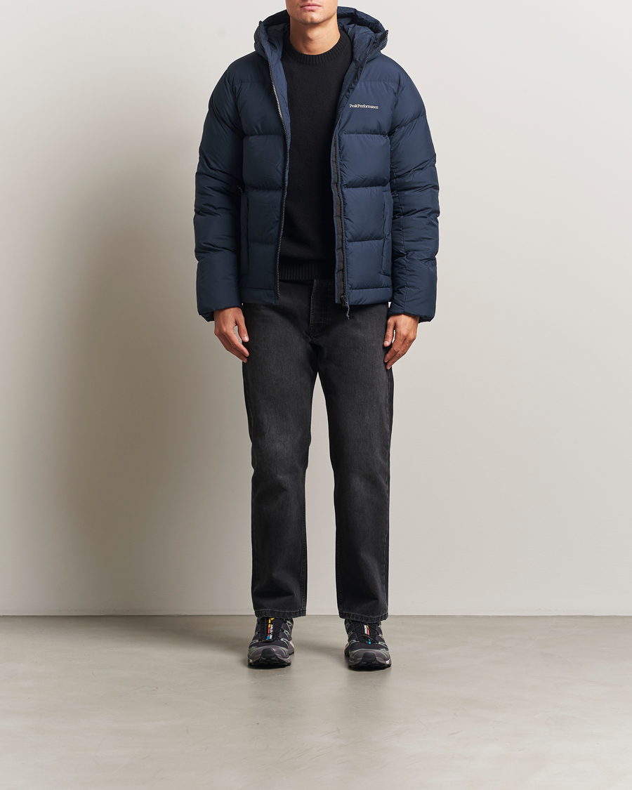 Heren | Jassen | Peak Performance | Rivel Down Hooded Jacket Blue Shadow