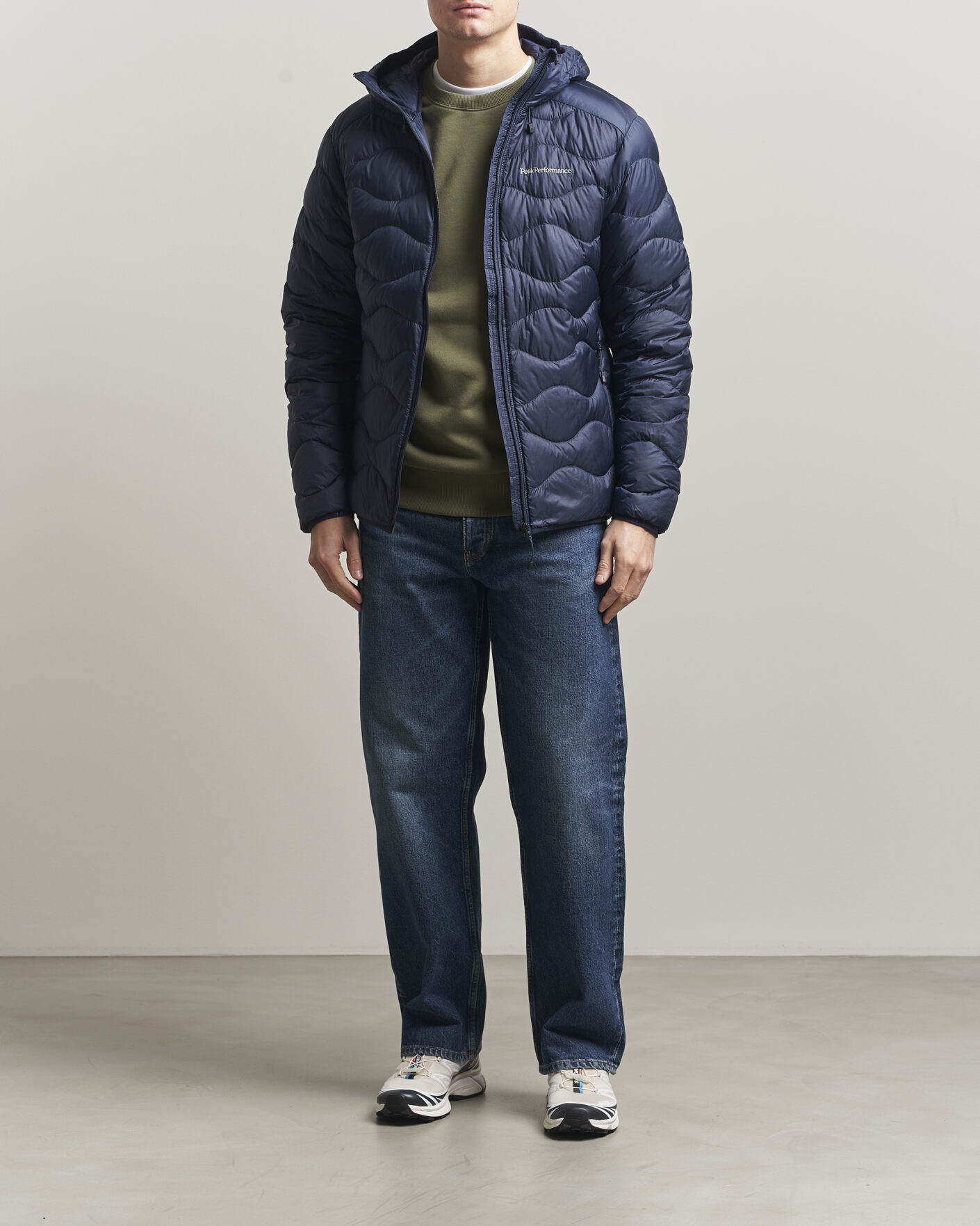 Heren | Jassen | Peak Performance | Helium Down Hooded Jacket Blue Shadow
