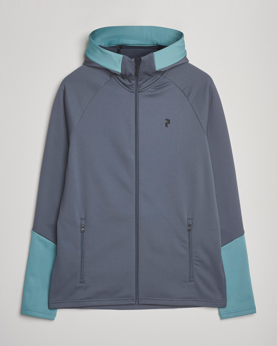 Homme | Pulls Et Tricots | Peak Performance | Rider Full Zip Hoodie Mountain Mist/Deluded Vision