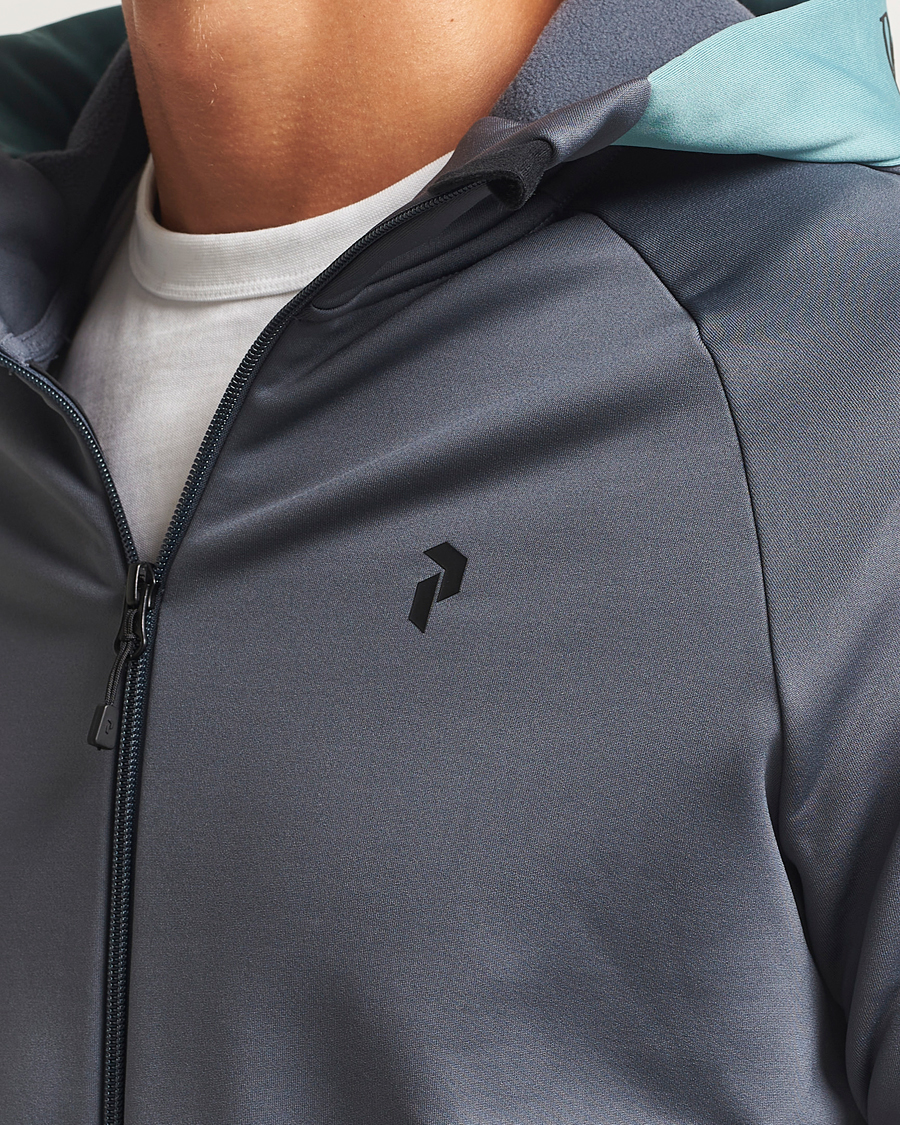 Homme | Pulls Et Tricots | Peak Performance | Rider Full Zip Hoodie Mountain Mist/Deluded Vision