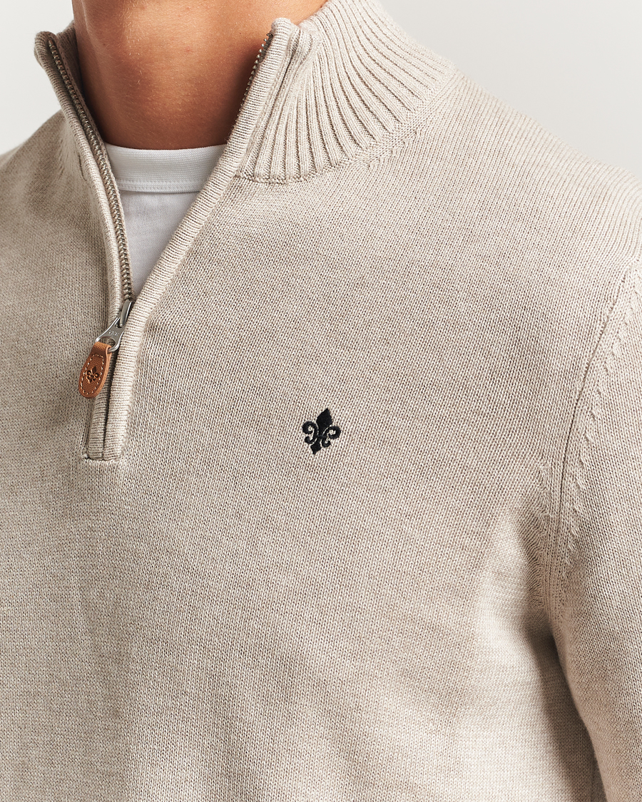 Heren | Truien | Morris | Darmon Half Zip Beige