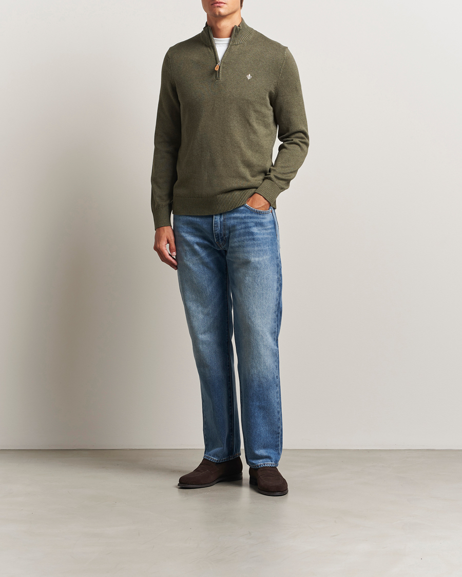 Heren | Truien | Morris | Darmon Half Zip Olive