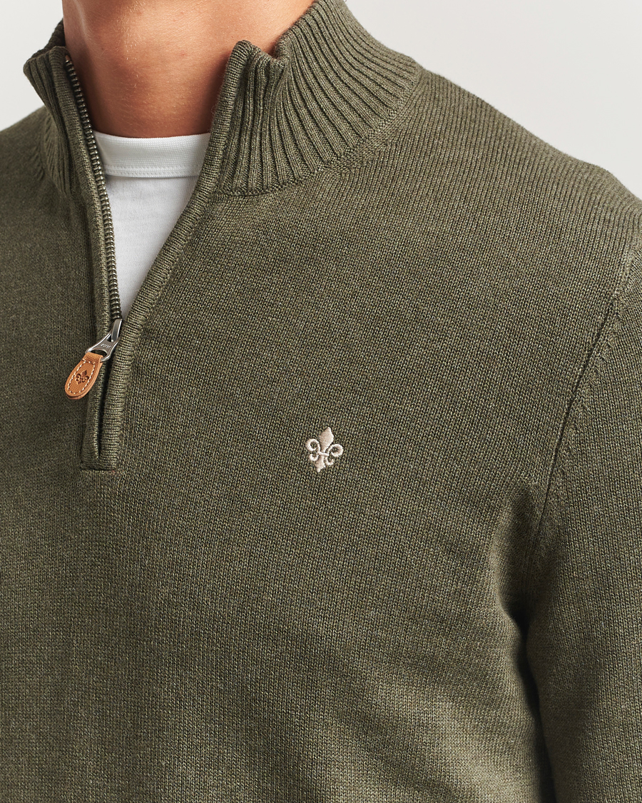 Heren | Truien | Morris | Darmon Half Zip Olive