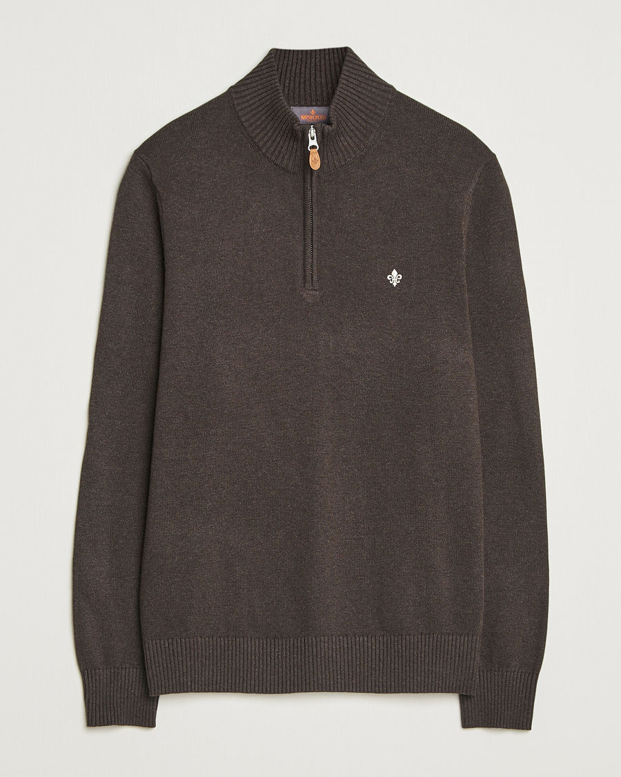 Homme | Pulls Et Tricots | Morris | Darmon Half Zip Brown
