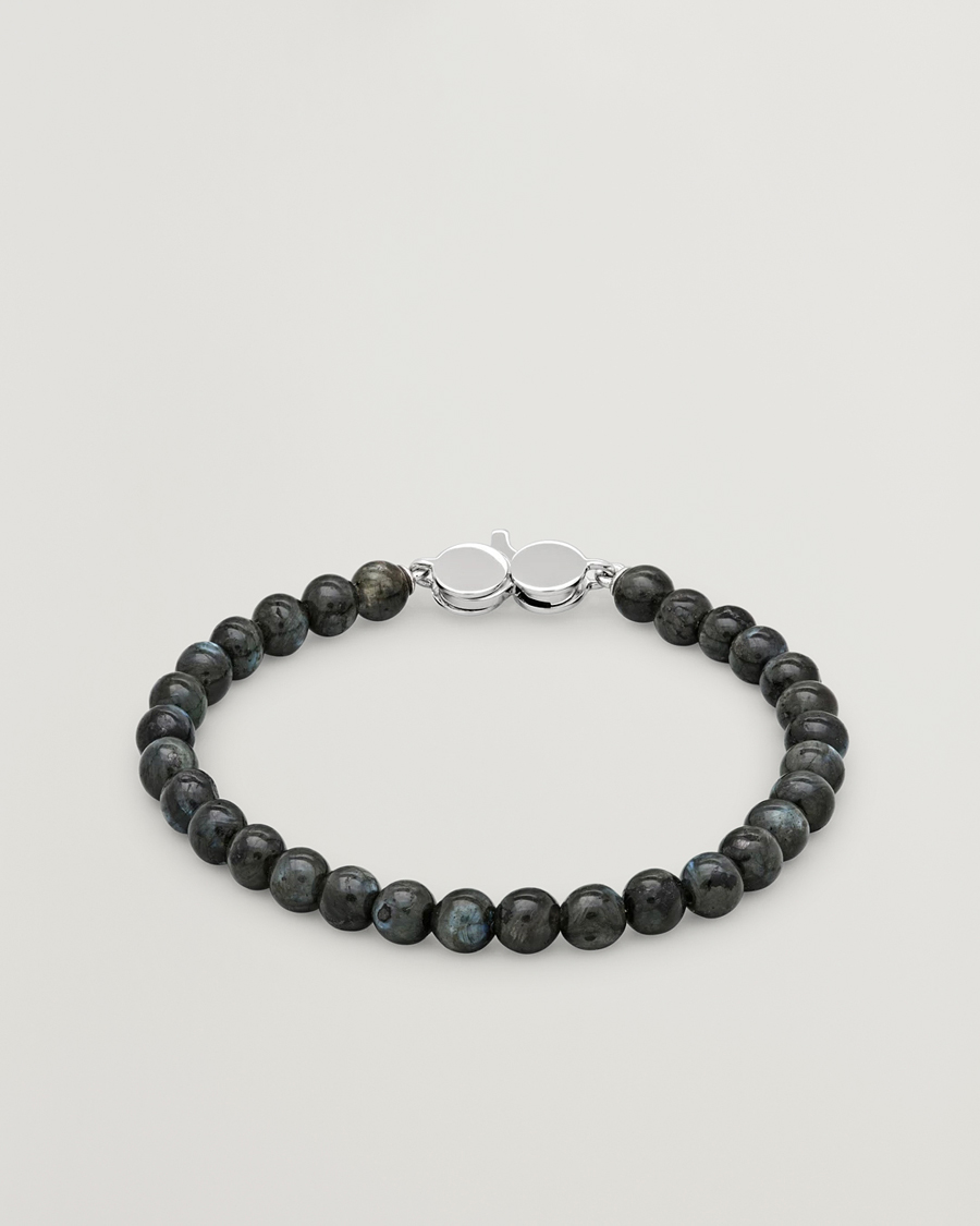 Heren | Sieraden | Tom Wood | Cove Bracelet Slim Black Larvikite