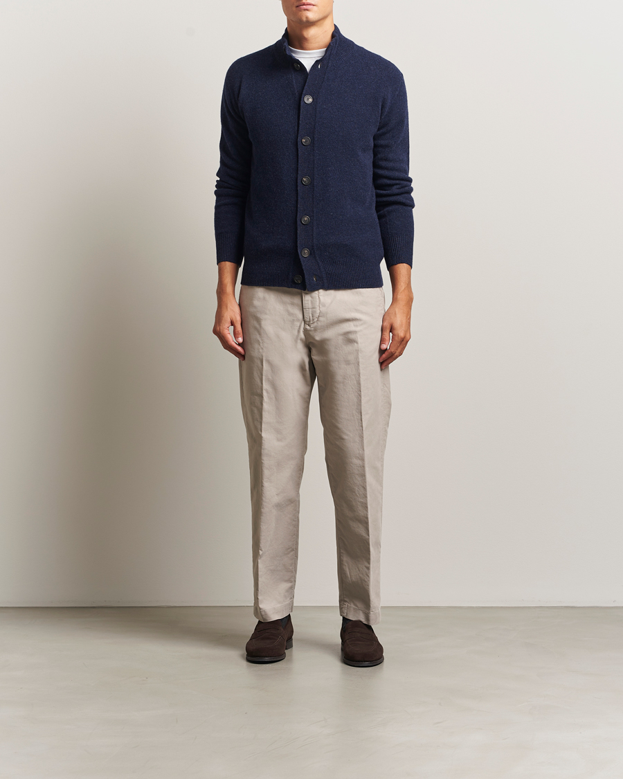 Heren | Truien | Altea | Shetland Cardigan Navy