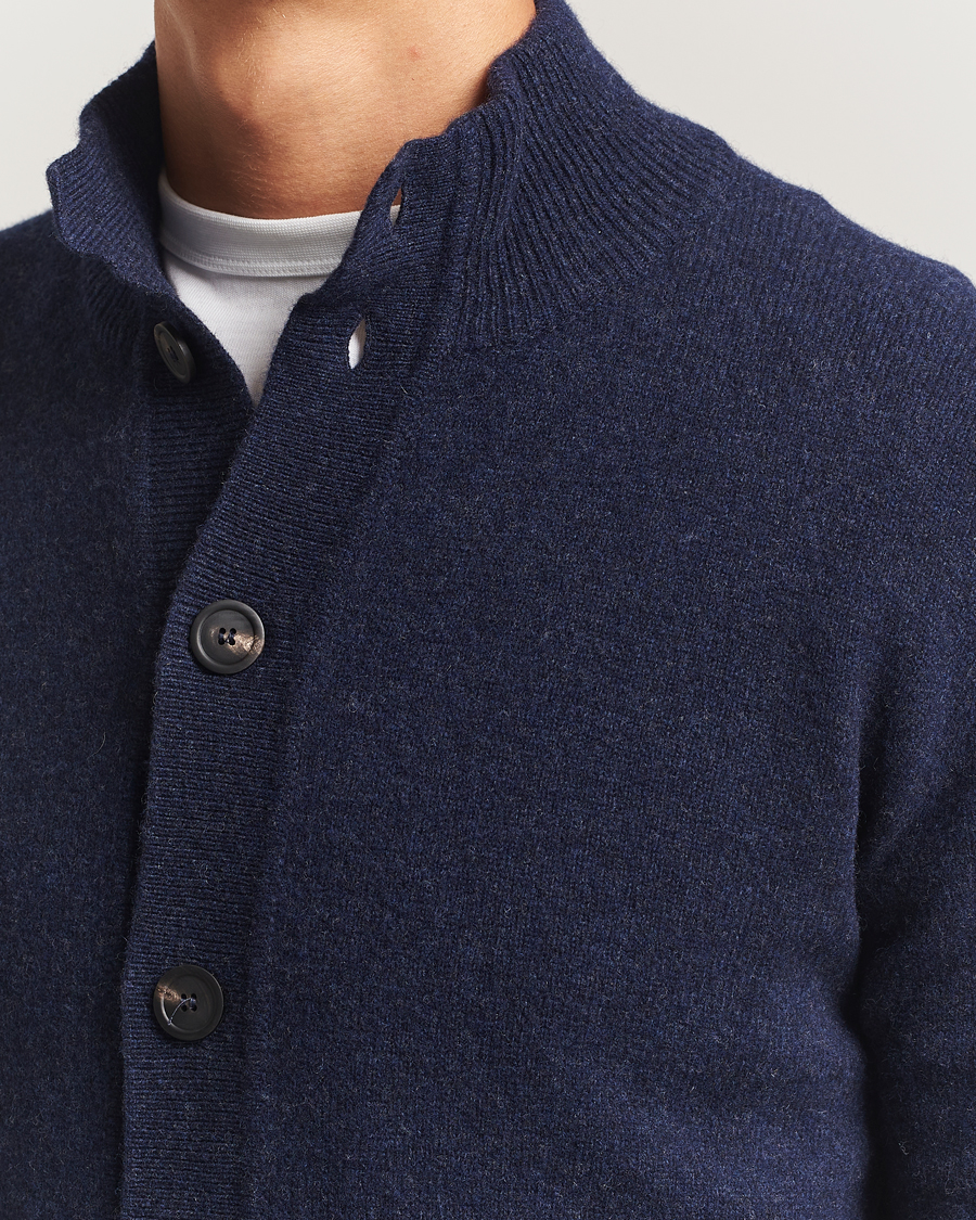 Heren | Truien | Altea | Shetland Cardigan Navy