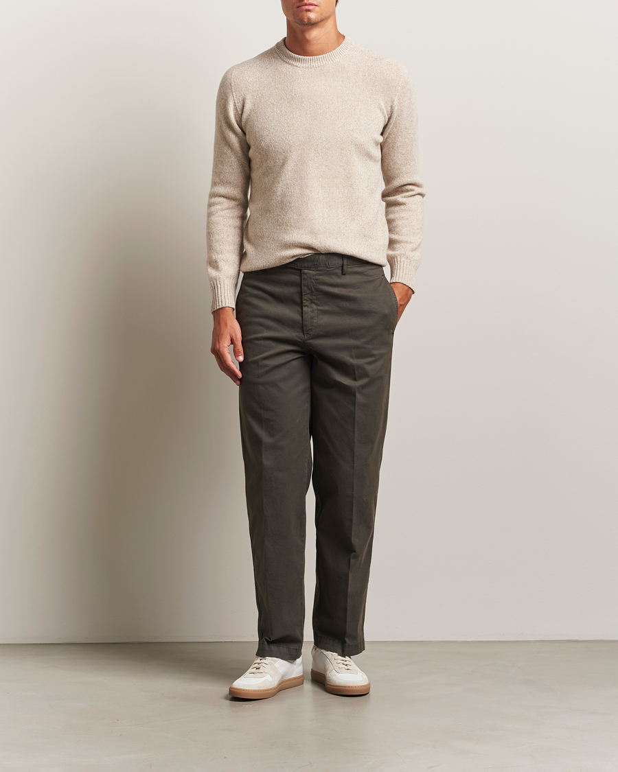 Homme | Pulls Et Tricots | Altea | Wool/Cashmere Crew Neck Sweater Beige Melange