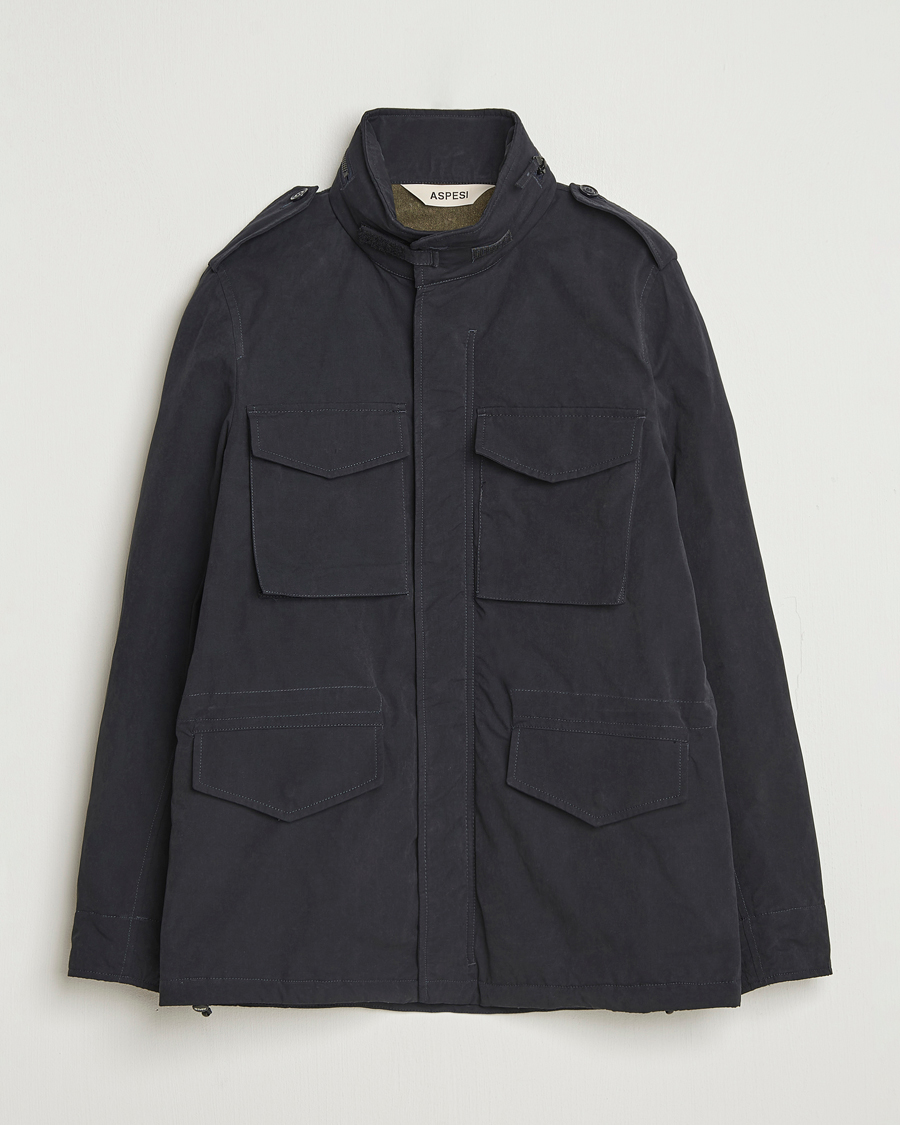 Heren | Jassen | Aspesi | Minifield Cotton Field Jacket Navy