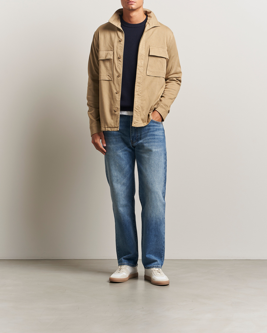 Heren | Overhemden | Aspesi | Twill Cotton Overshirt Beige
