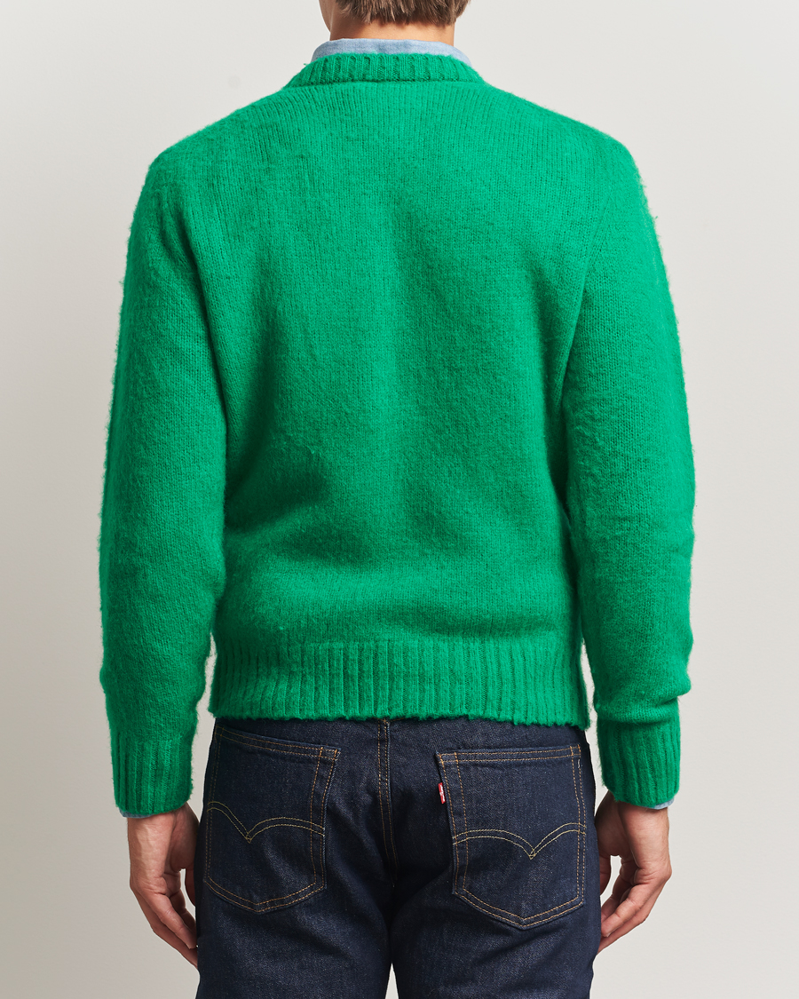 Heren | Truien | Aspesi | Brushed Shetland Sweater Green