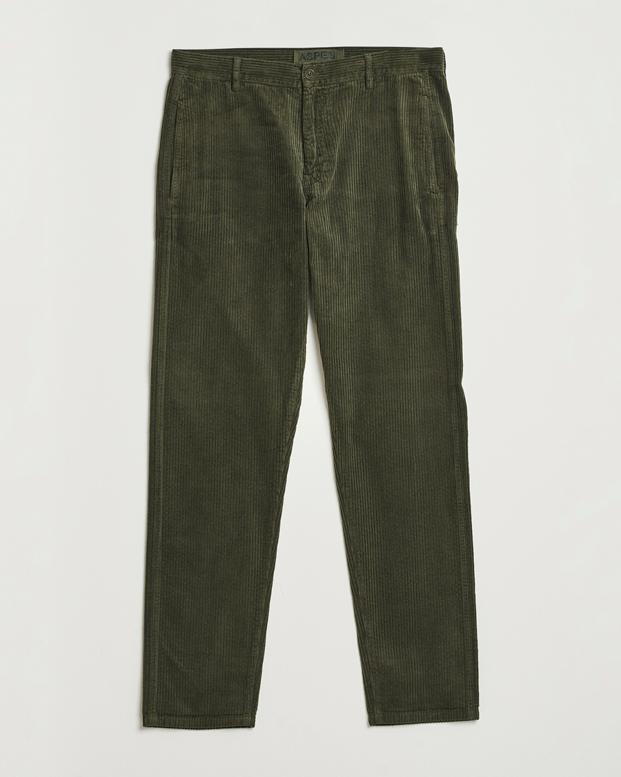 Homme | Pantalons | Aspesi | Corduroy Pants Hunting Green
