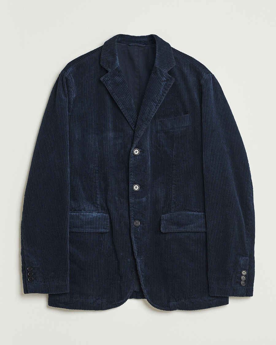 Homme | Blazers | Aspesi | Corduroy Blazer Navy