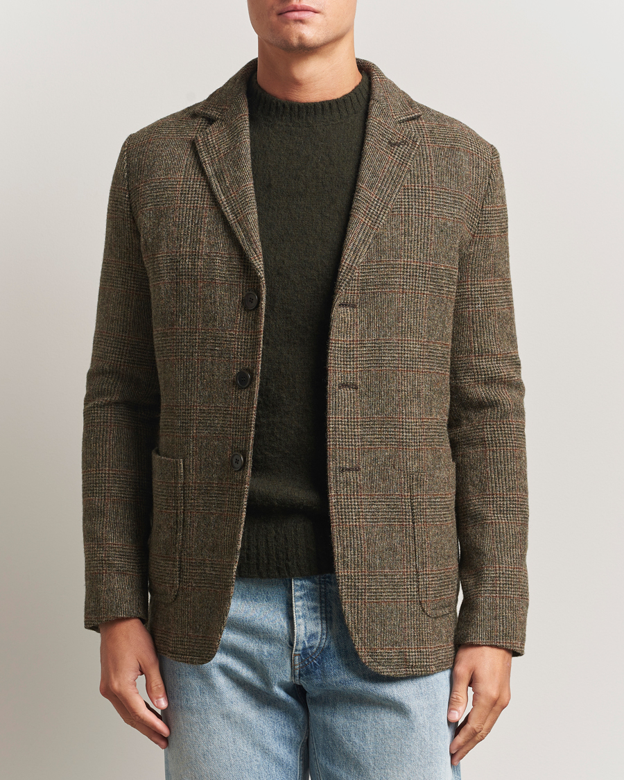 Homme | Blazers | Aspesi | Harris Tweed Blazer Brown Check