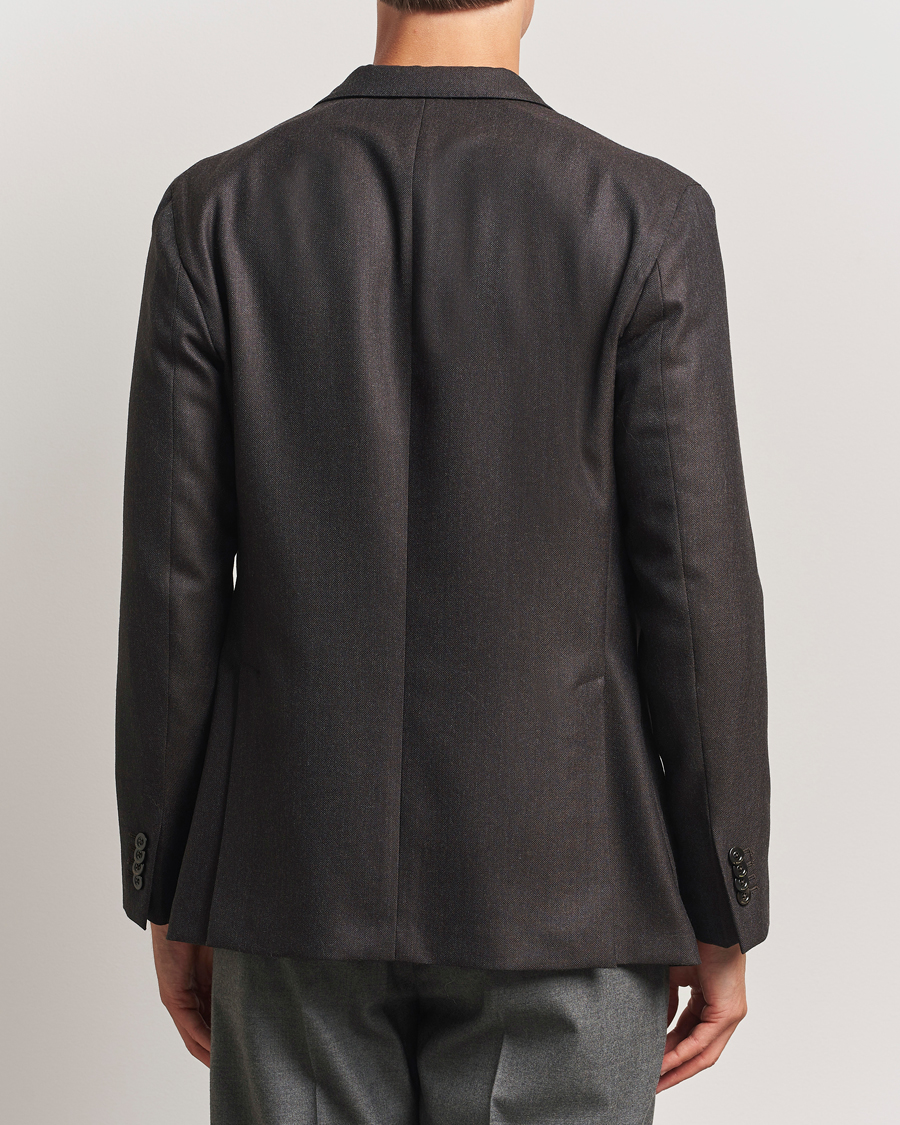 Homme | Blazers | Boglioli | K Jacket Wool Hopsack Blazer Dark Brown