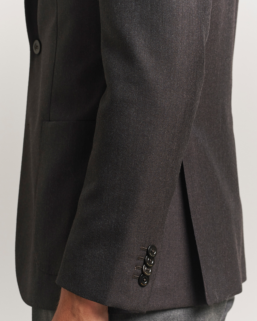 Homme | Blazers | Boglioli | K Jacket Wool Hopsack Blazer Dark Brown