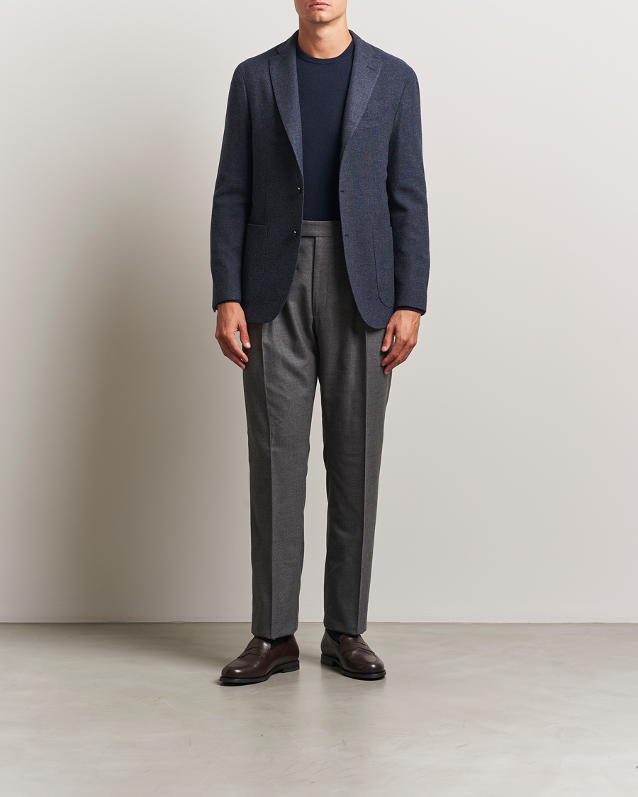 Homme | Blazers | Boglioli | K Jacket Cashmere/Wool Twill Blazer Dark Blue